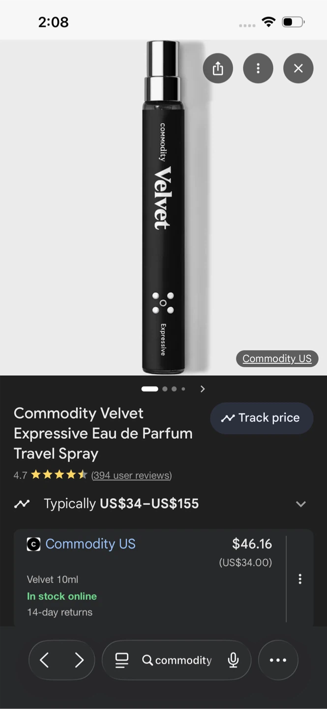 Commodity Velvet Expressive Eau de Parfum Travel Spray 10ml - photo 2