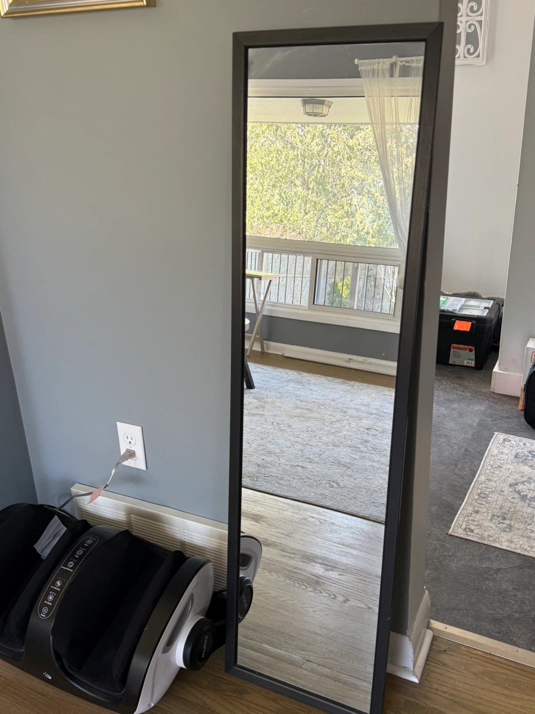 Full Length Mirror with Black Frame - photo 2