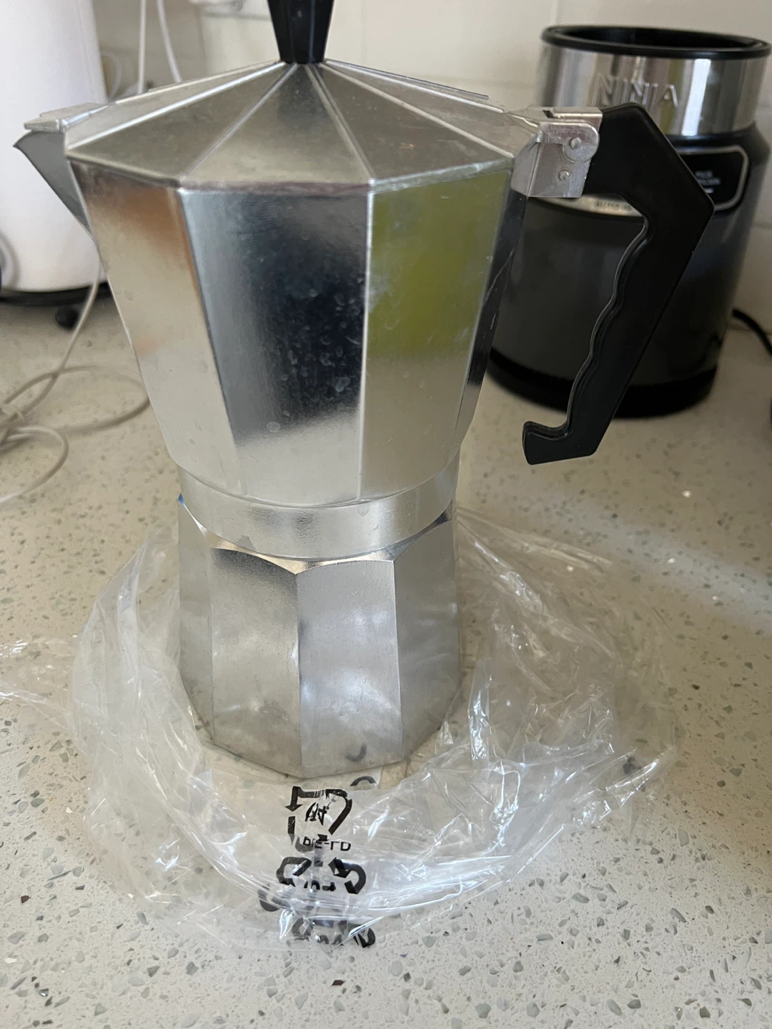 Silver Moka Pot Coffee Maker - BNIB