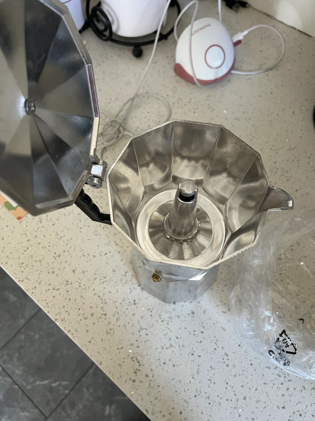 Silver Moka Pot Coffee Maker - BNIB - photo 3