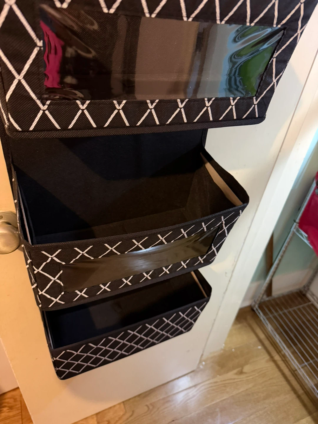Black Over-the-Door Organizer with 5 Pockets - photo 2