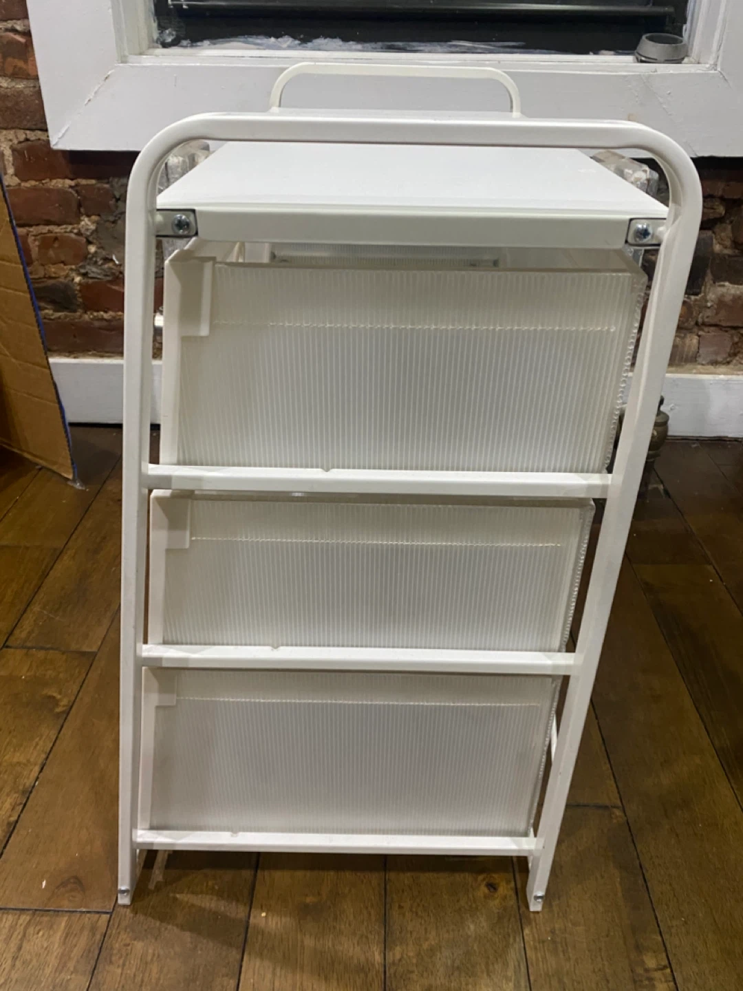IKEA White 3-Drawer Storage Stand - photo 4