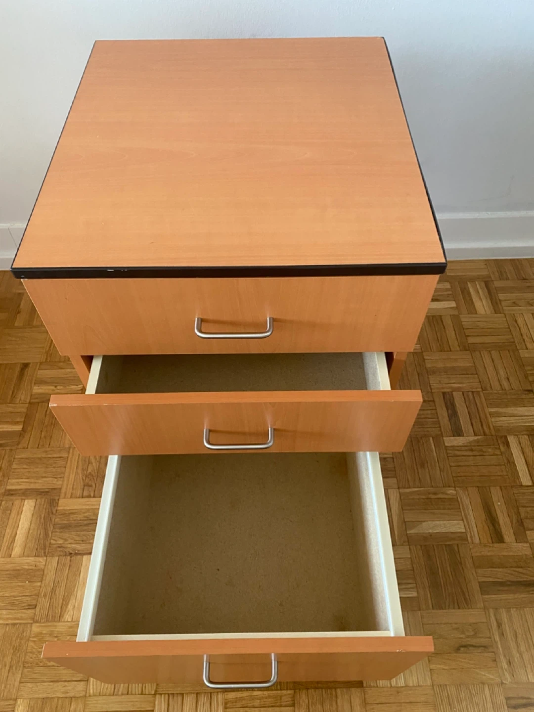 Three Drawer Filing Cabinet - Wood Finish - photo 4