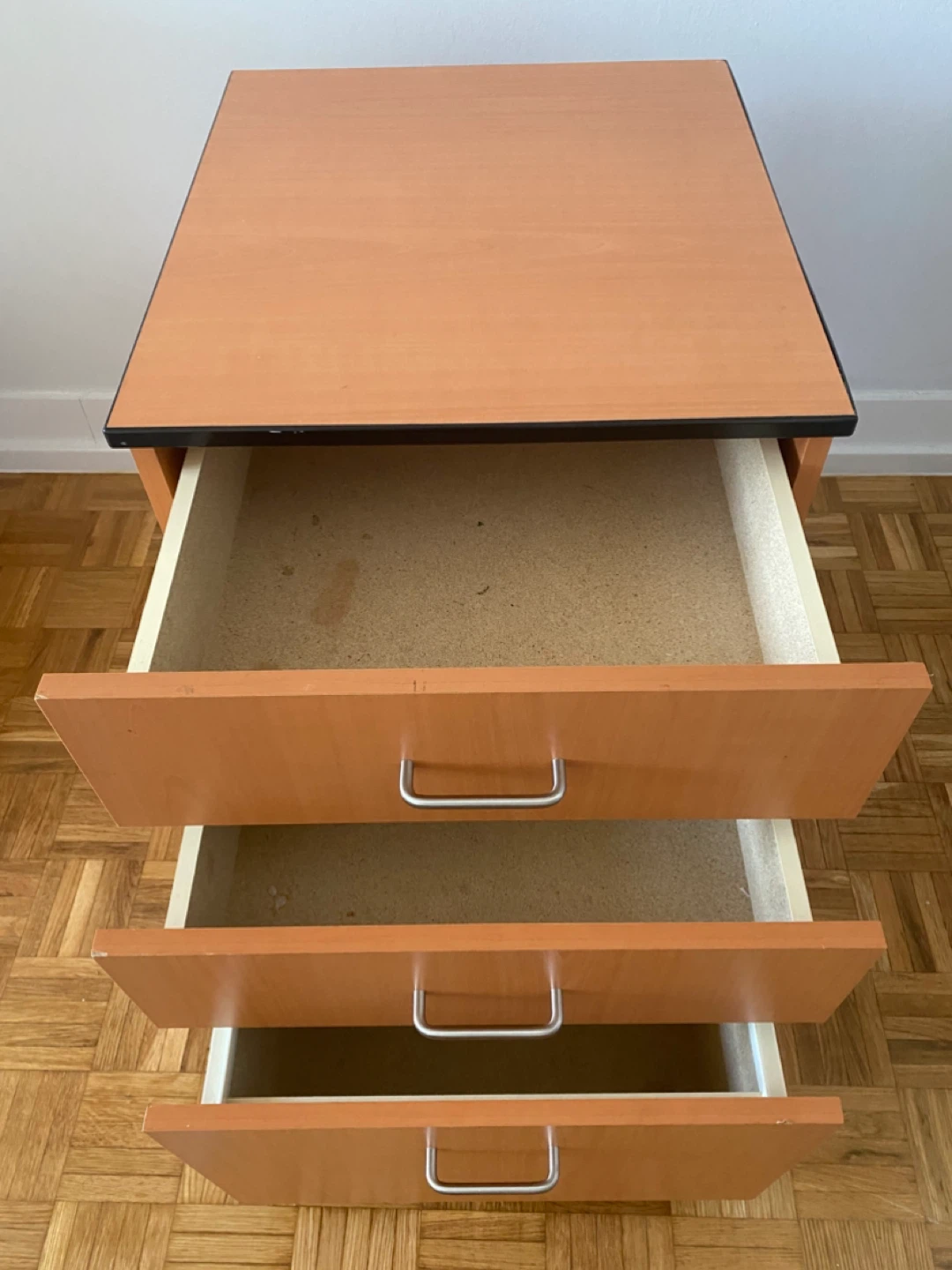 Three Drawer Filing Cabinet - Wood Finish - photo 5