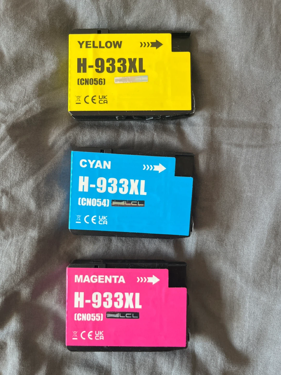 HP 933XL Ink Cartridges - Magenta, Cyan, Yellow