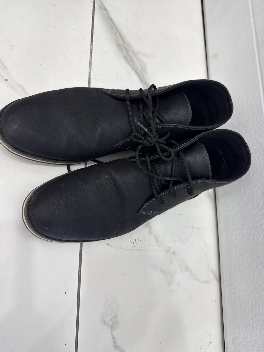 ALDO Black Leather Chukka Boots