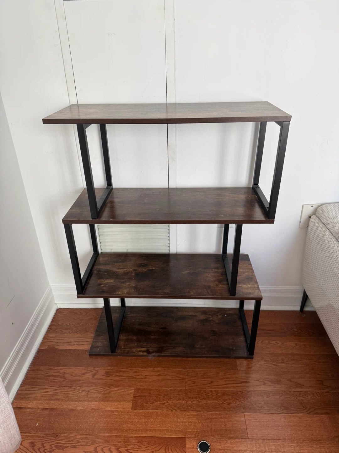 Industrial Wood & Metal 3-Tier Shelf