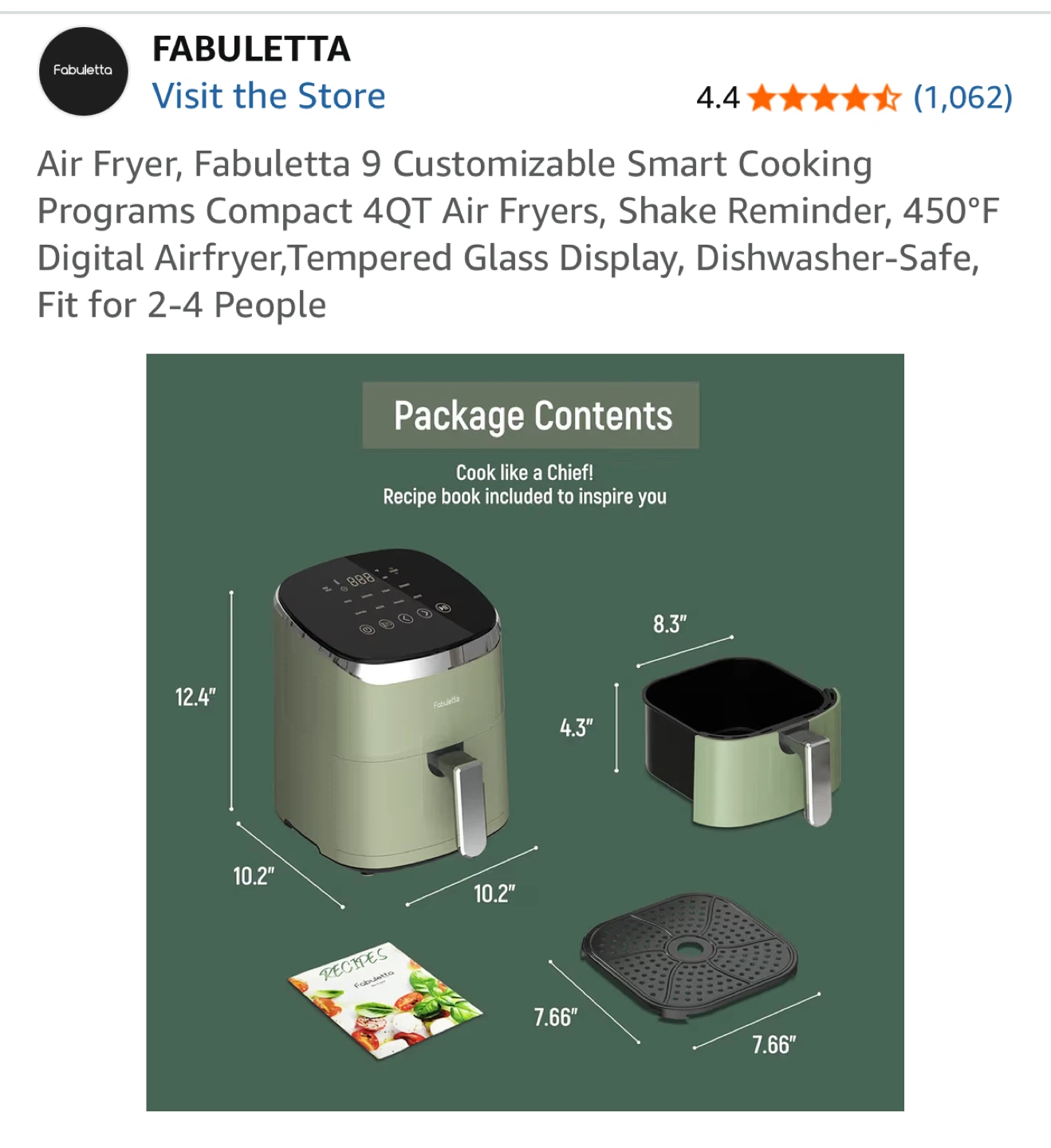Fabuletta 4QT Air Fryer - photo 4