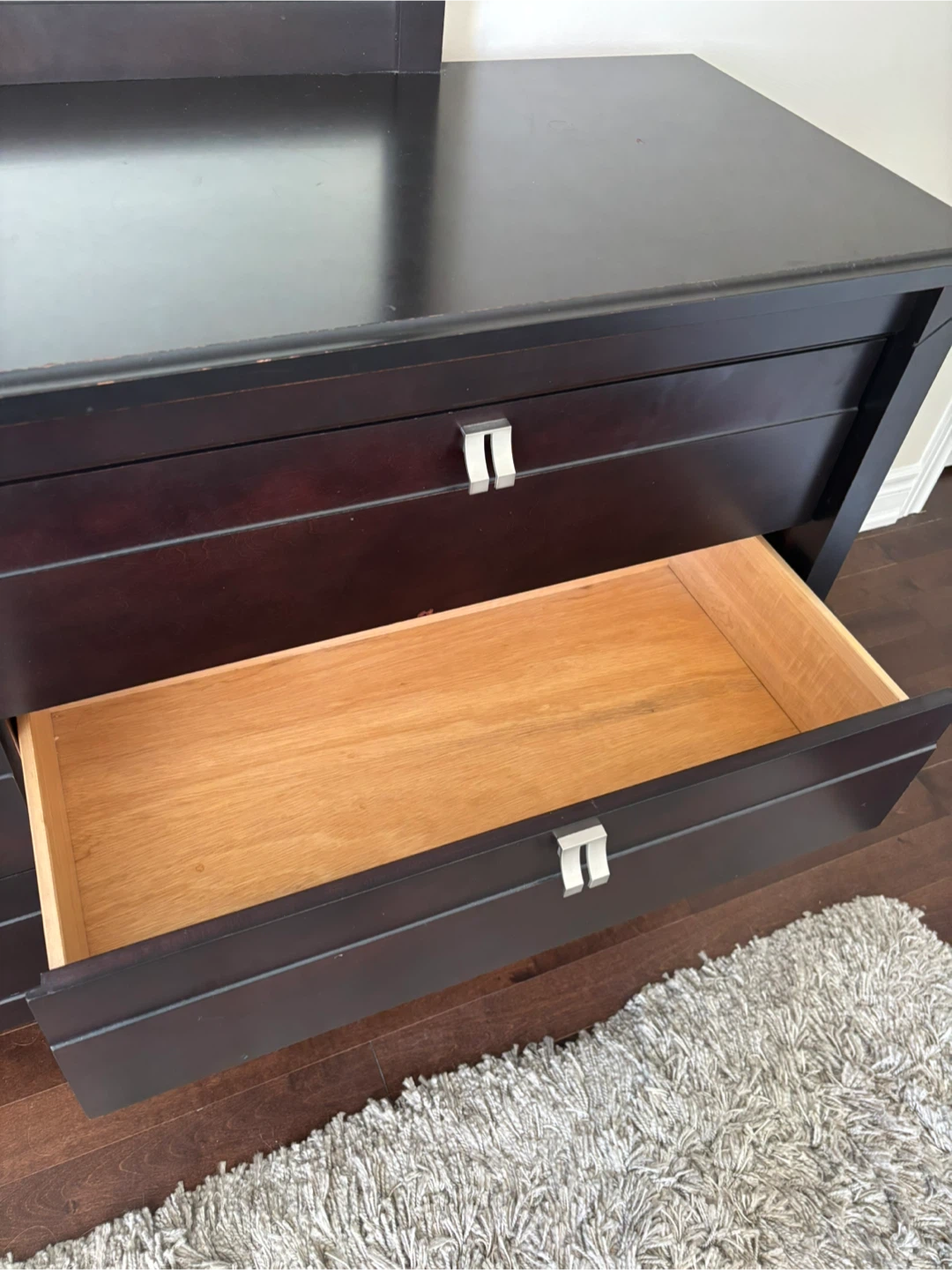 Dark Brown Dresser with Mirror - photo 2