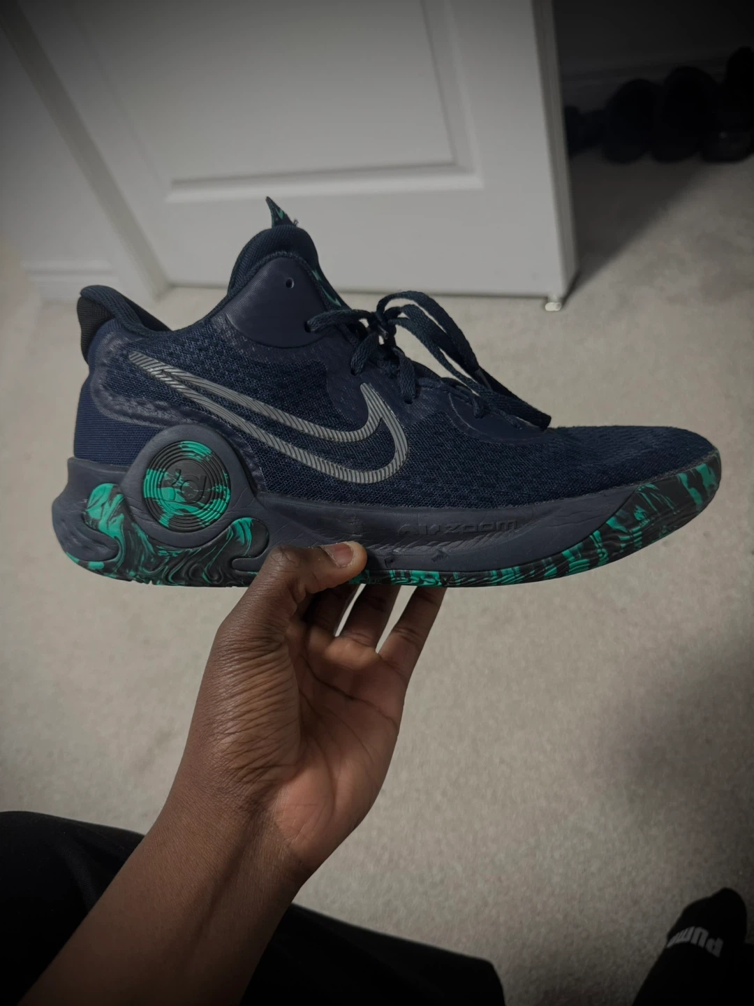 Nike KD 15 CW3400-400 Basketball Shoes Navy/Green US 10.5 - photo 2