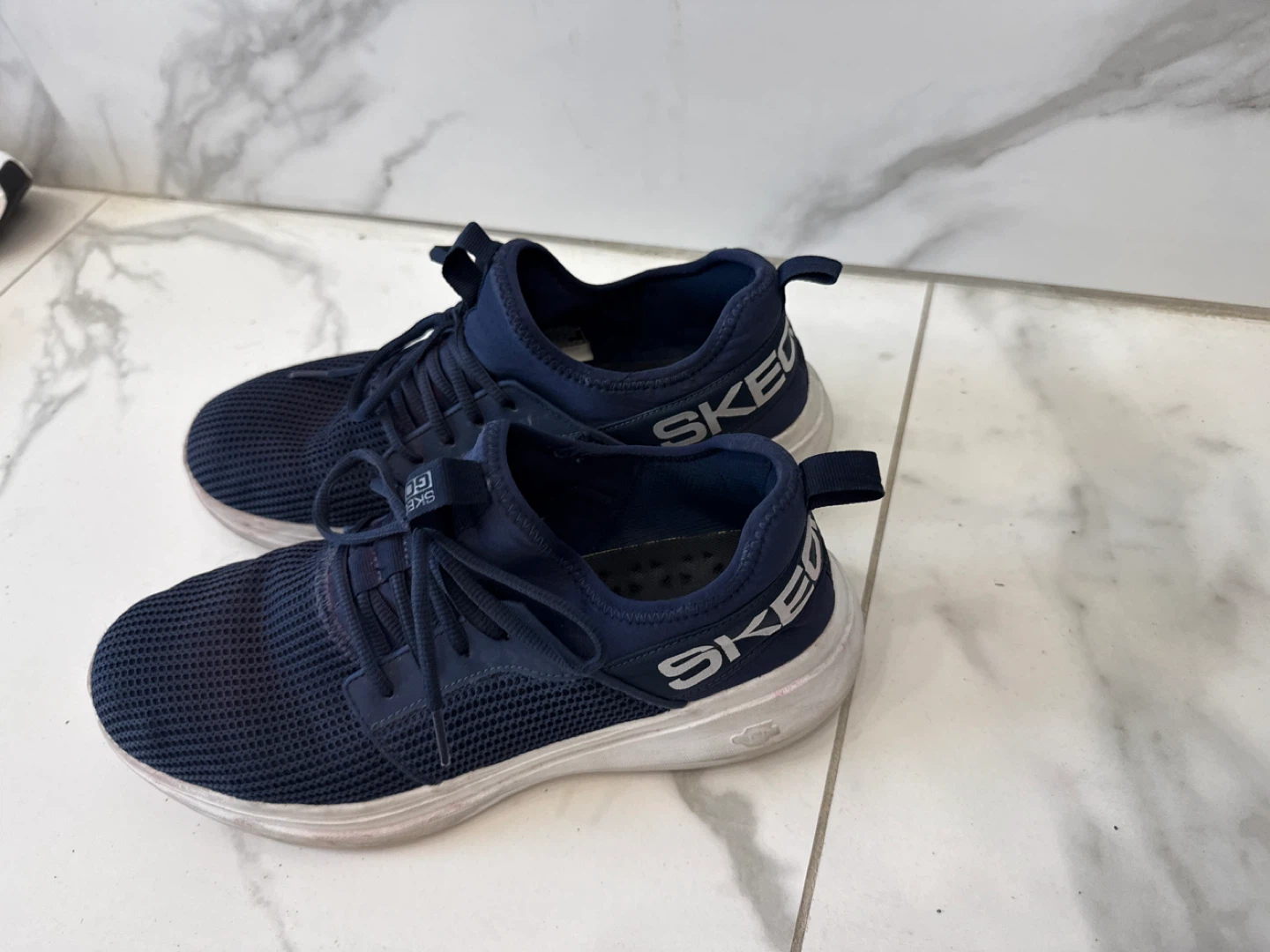Skechers GOwalk Navy Blue Mesh Sneakers - photo 3
