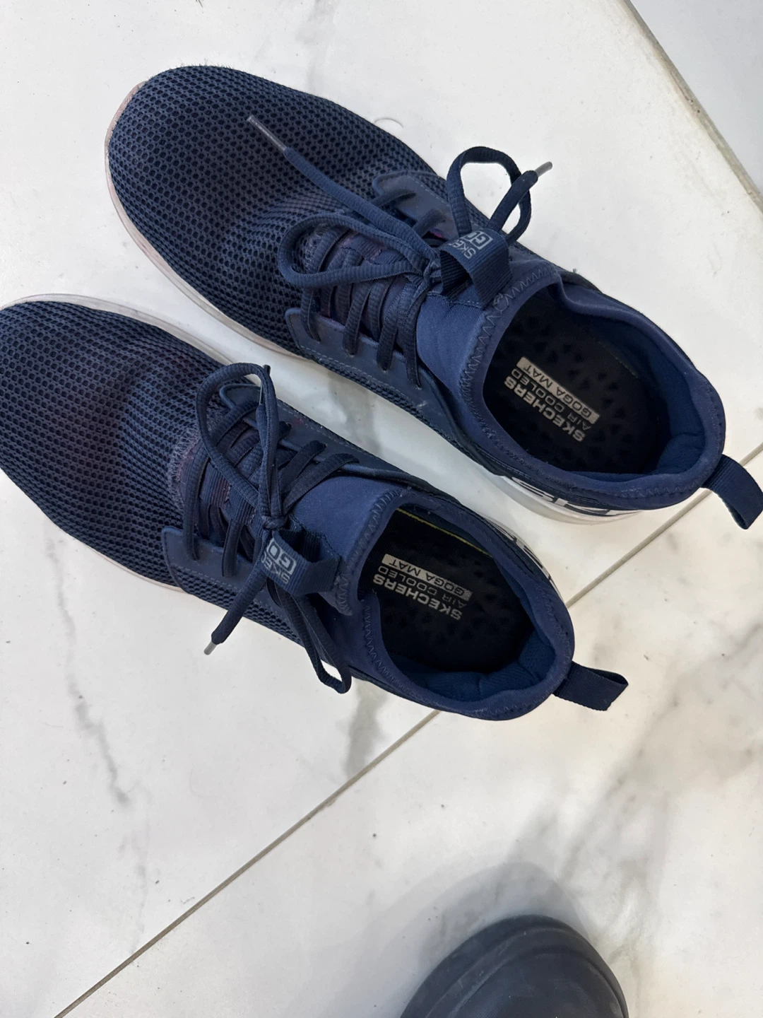 Skechers GOwalk Navy Blue Mesh Sneakers - photo 2