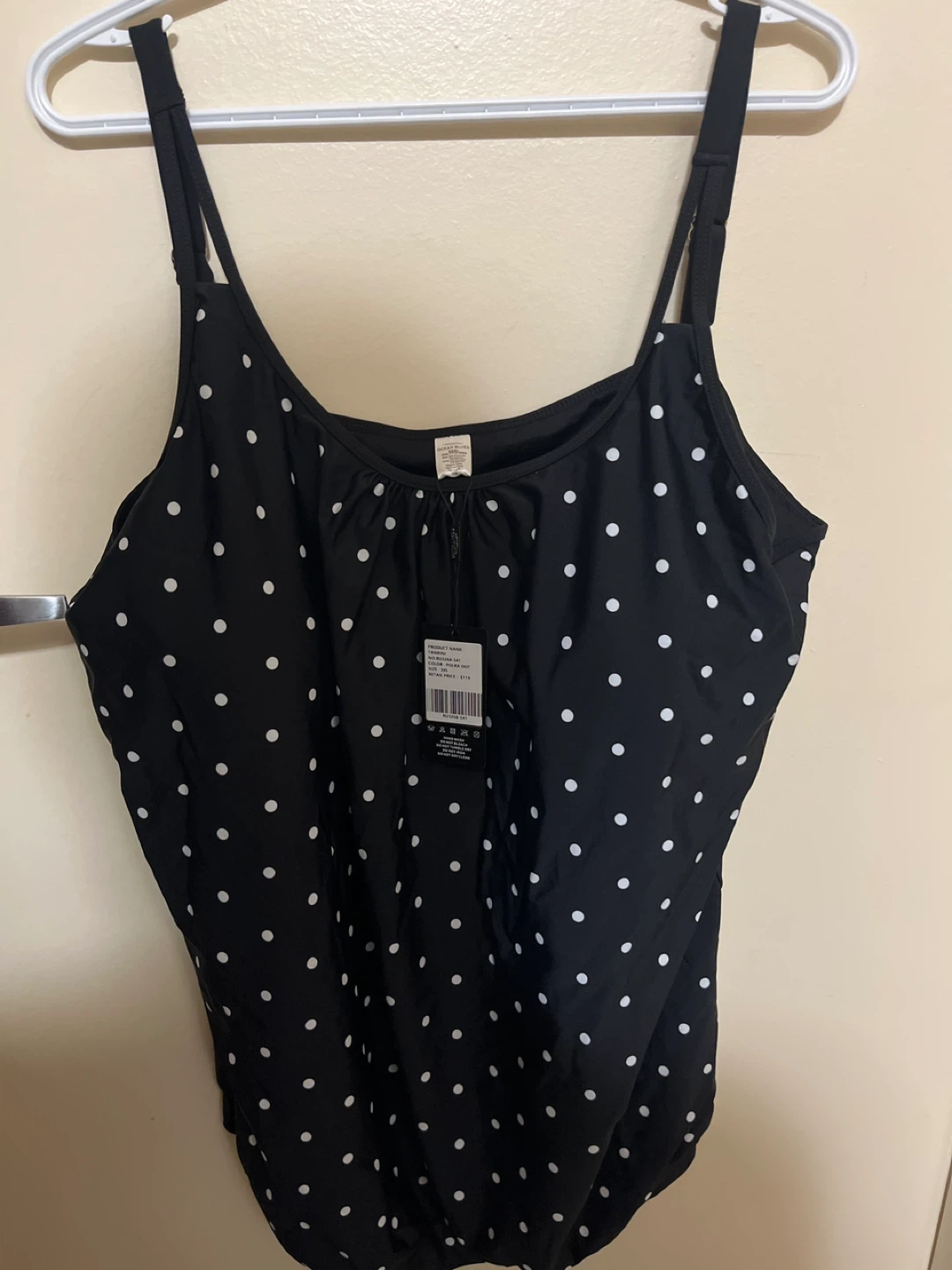 Ocean Blues Polka Dot Tankini - Size 3XL