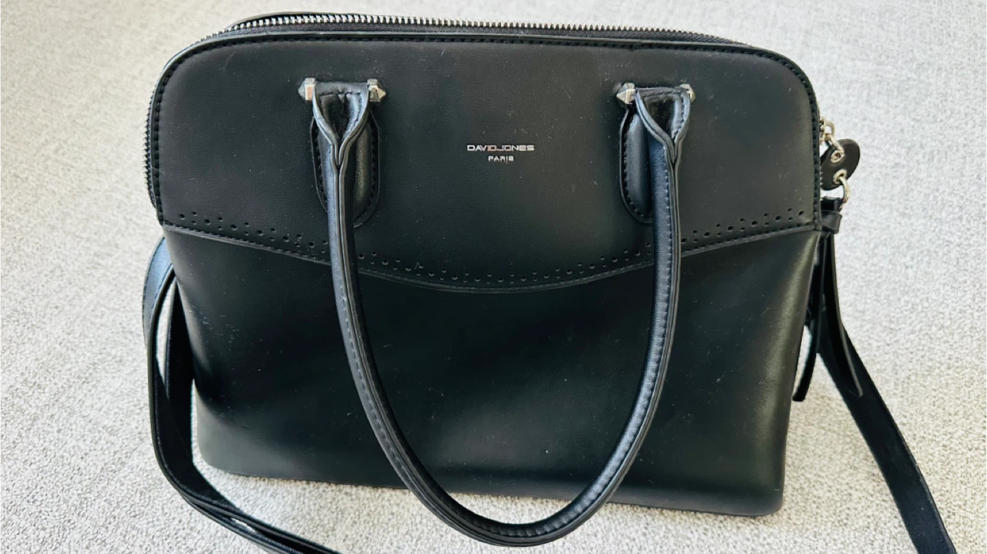 DAVID JONES Black Faux Leather Top Handle Bag - photo 2