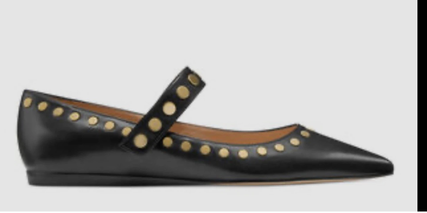 Stuart Weitzman Gala Stud Mary Jane Flats - photo 3