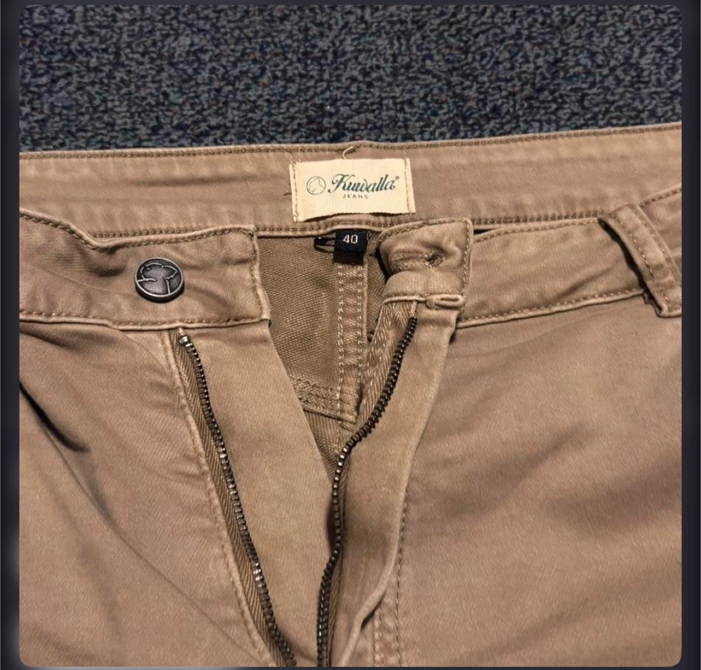 Kuwalla-tee Taupe/Brown Super Stretch Knit Straight Denim Jeans - photo 2