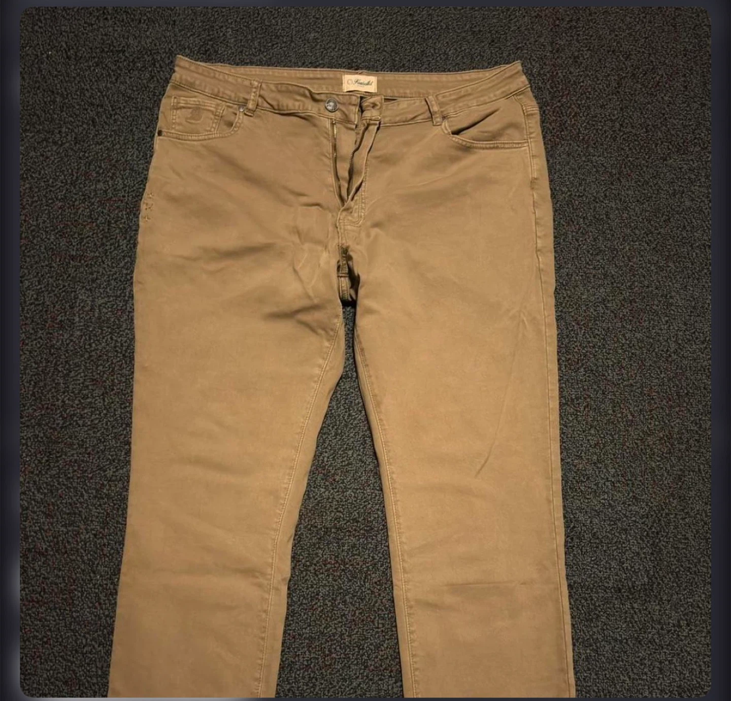 Kuwalla-tee Taupe/Brown Super Stretch Knit Straight Denim Jeans