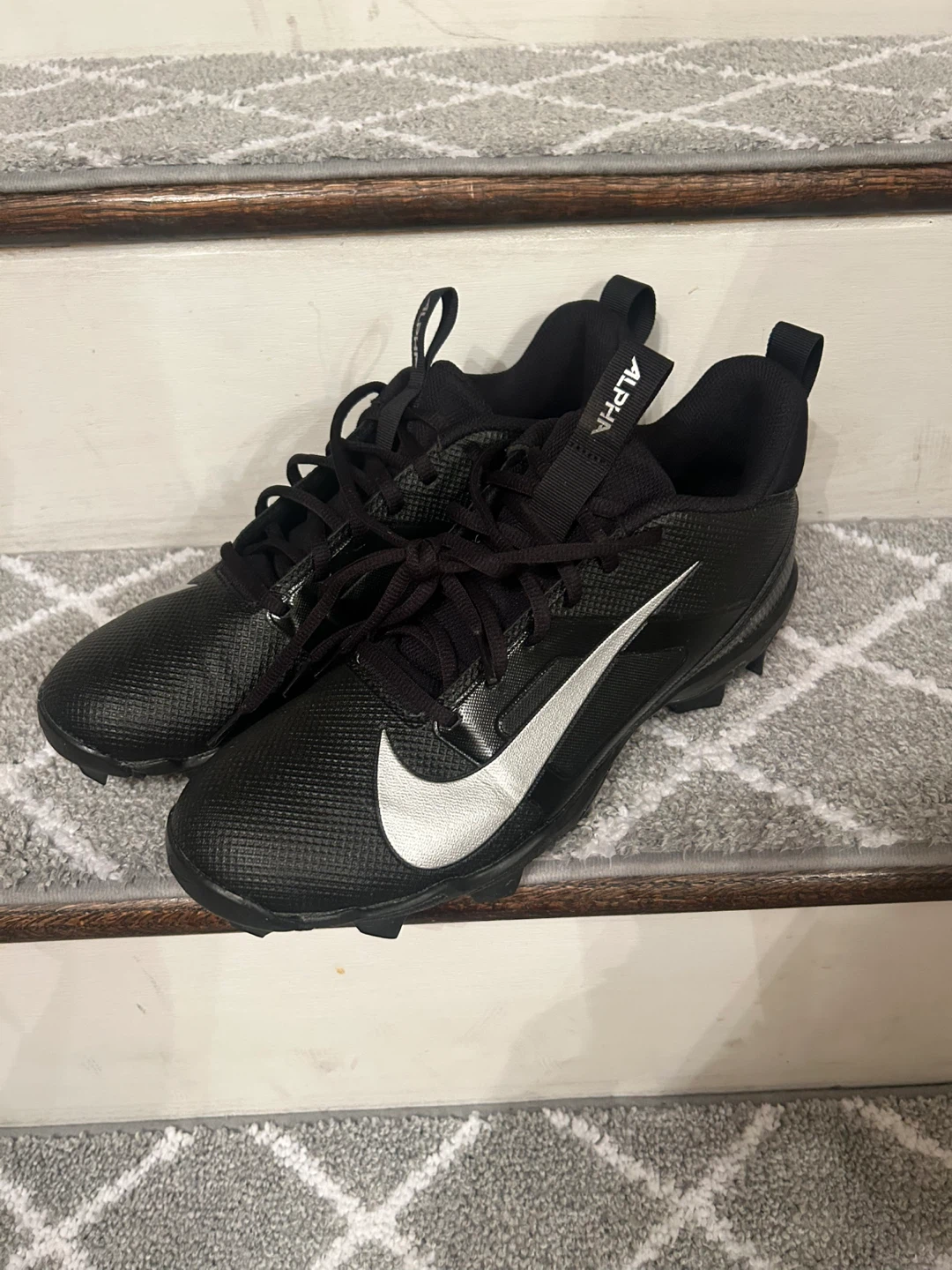 Nike Alpha Men's Football Cleats Black - Size 9 - photo 2