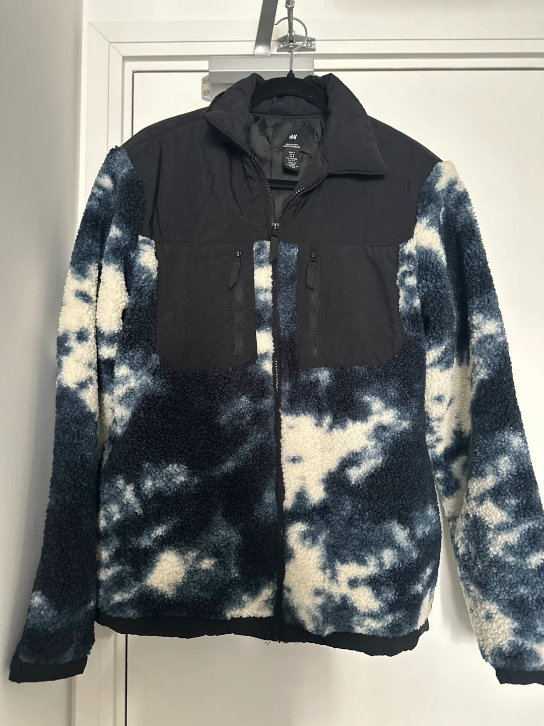 H&M Fleece Jacket Tie-Dye Pattern - Size S