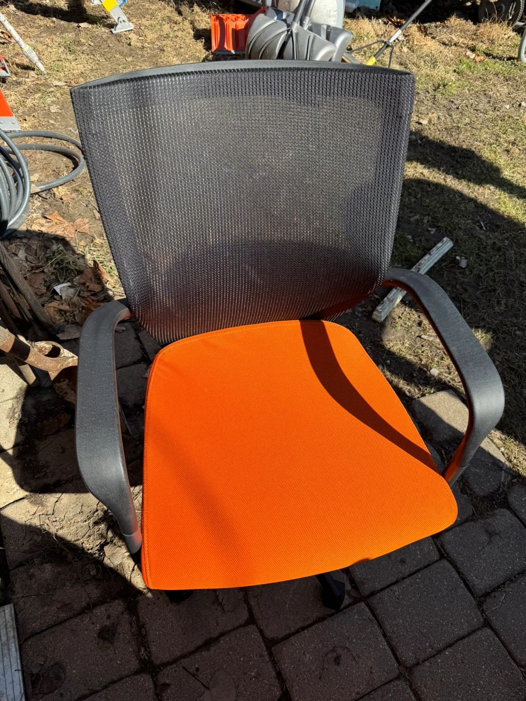 Office Chair - Black and Orange Mesh