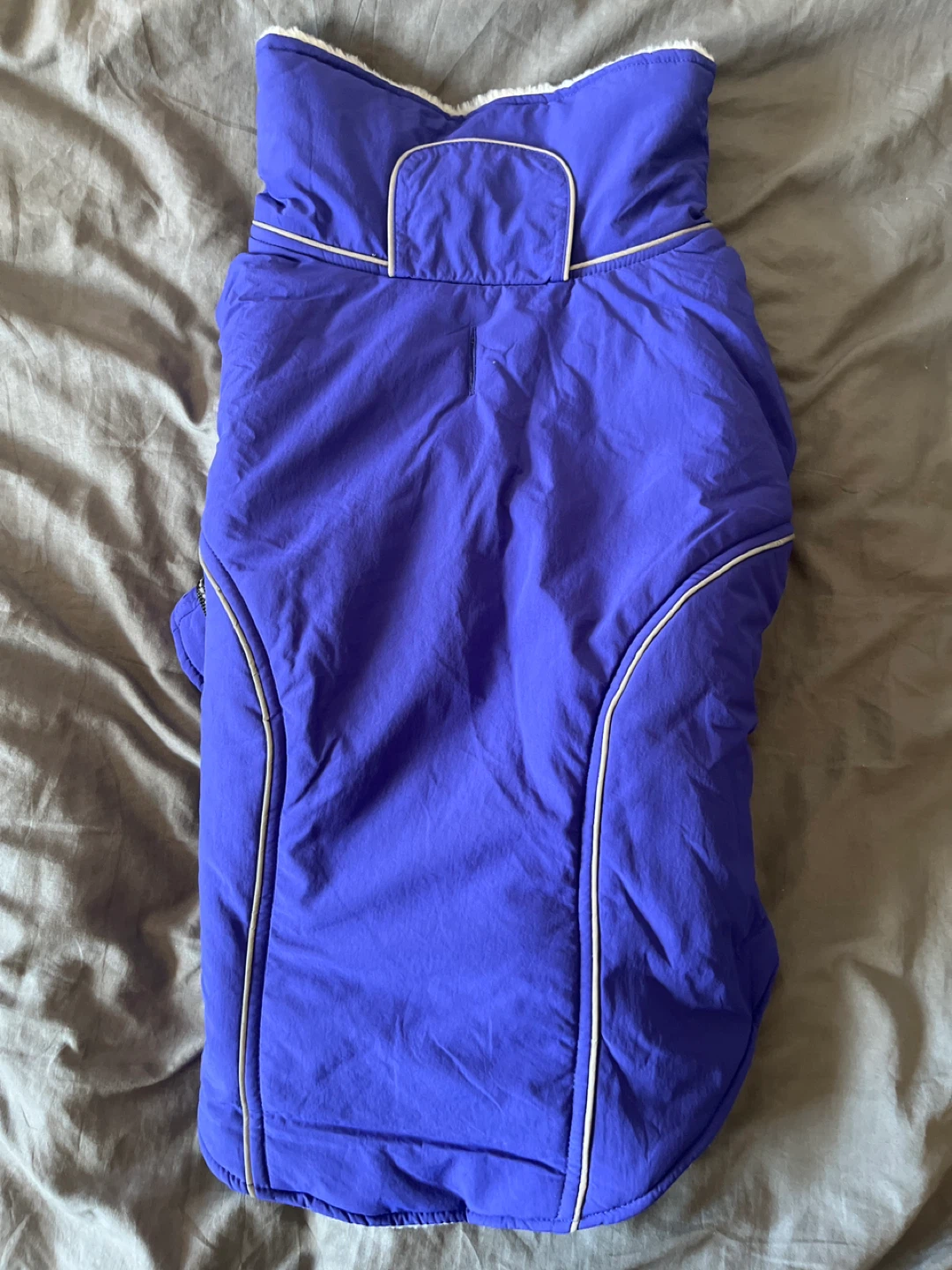XL- Purple and Grey Dog Winter Coat