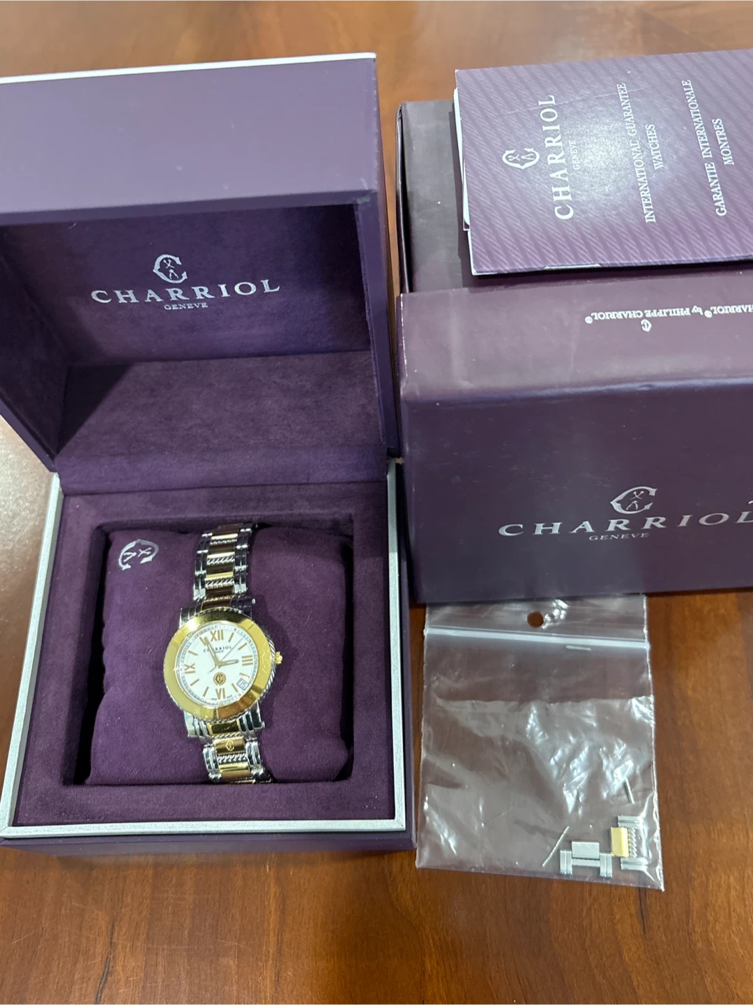 Charriol Two-Tone Watch with Original Box