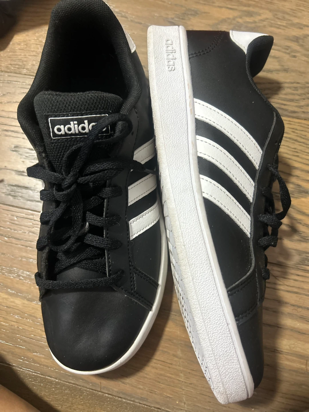 Adidas Grand Court Shoes Black White Size 6 - photo 3
