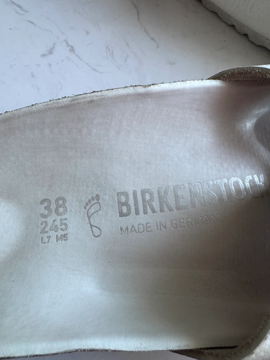 White Birkenstock Arizona Big Buckle Sandals Size 38 - photo 2