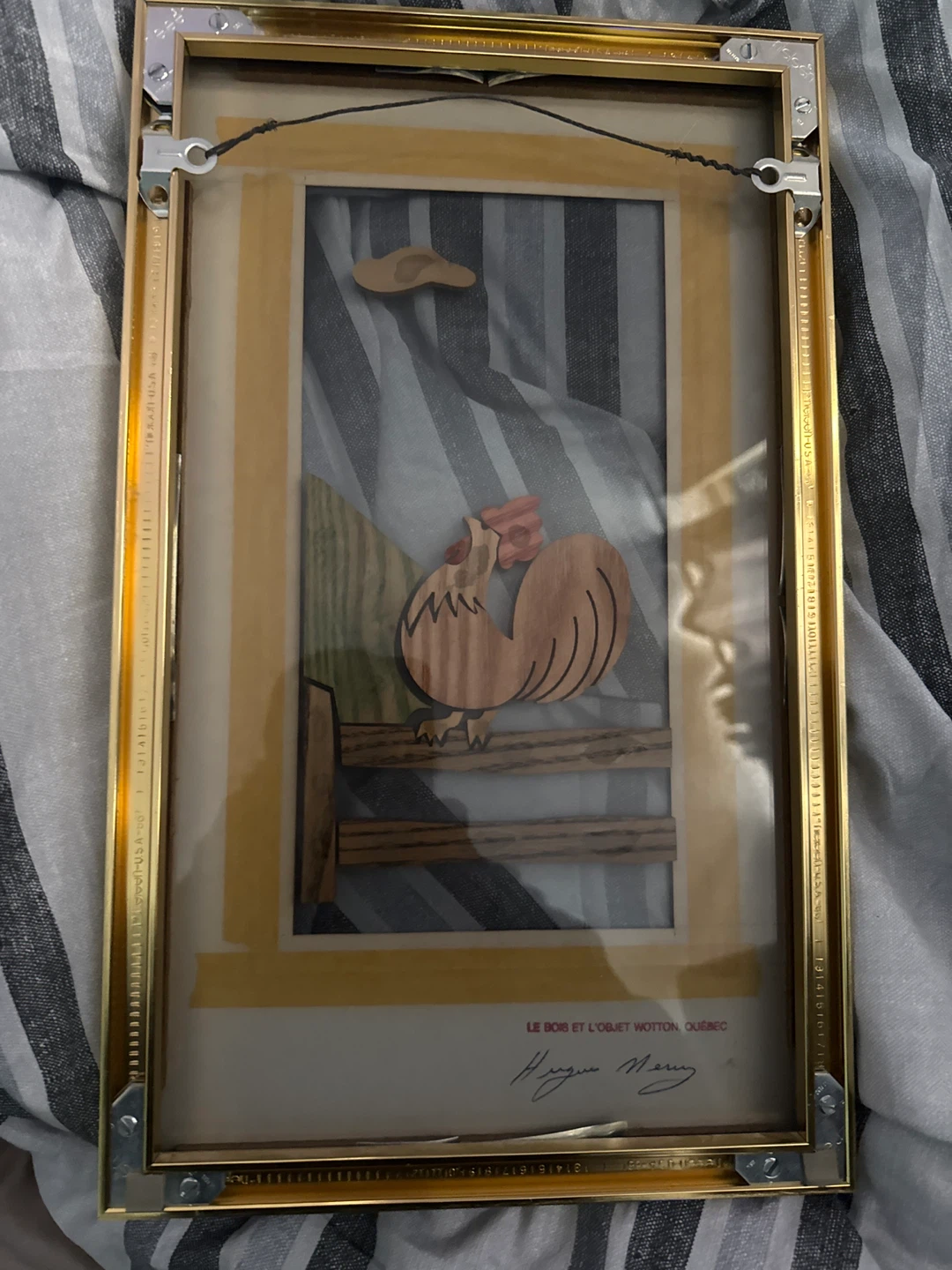 Wooden Rooster Framed Art by Hugues Meray - photo 2