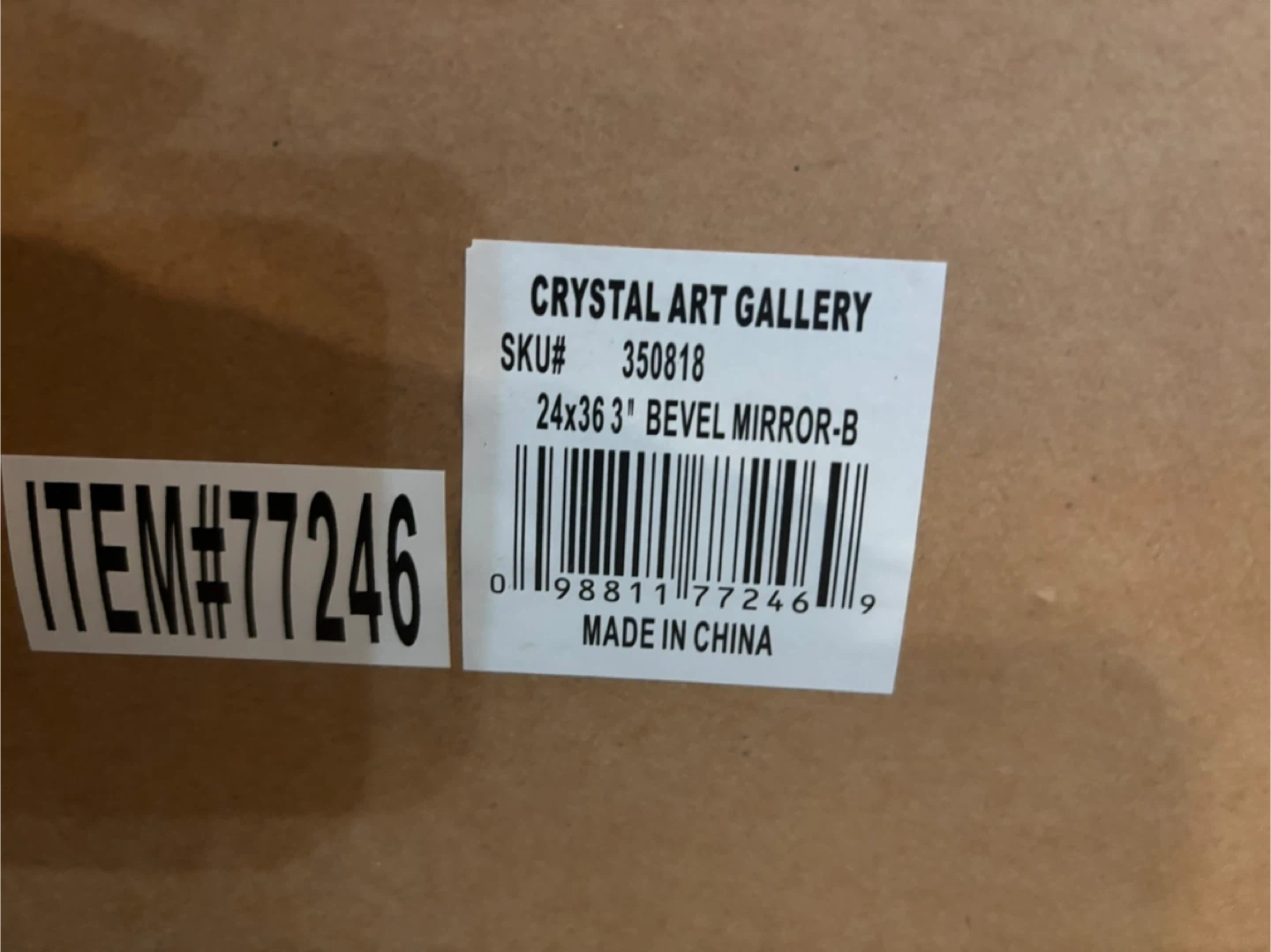 Crystal Art Gallery 24x36 inch Bevel Mirror - photo 4