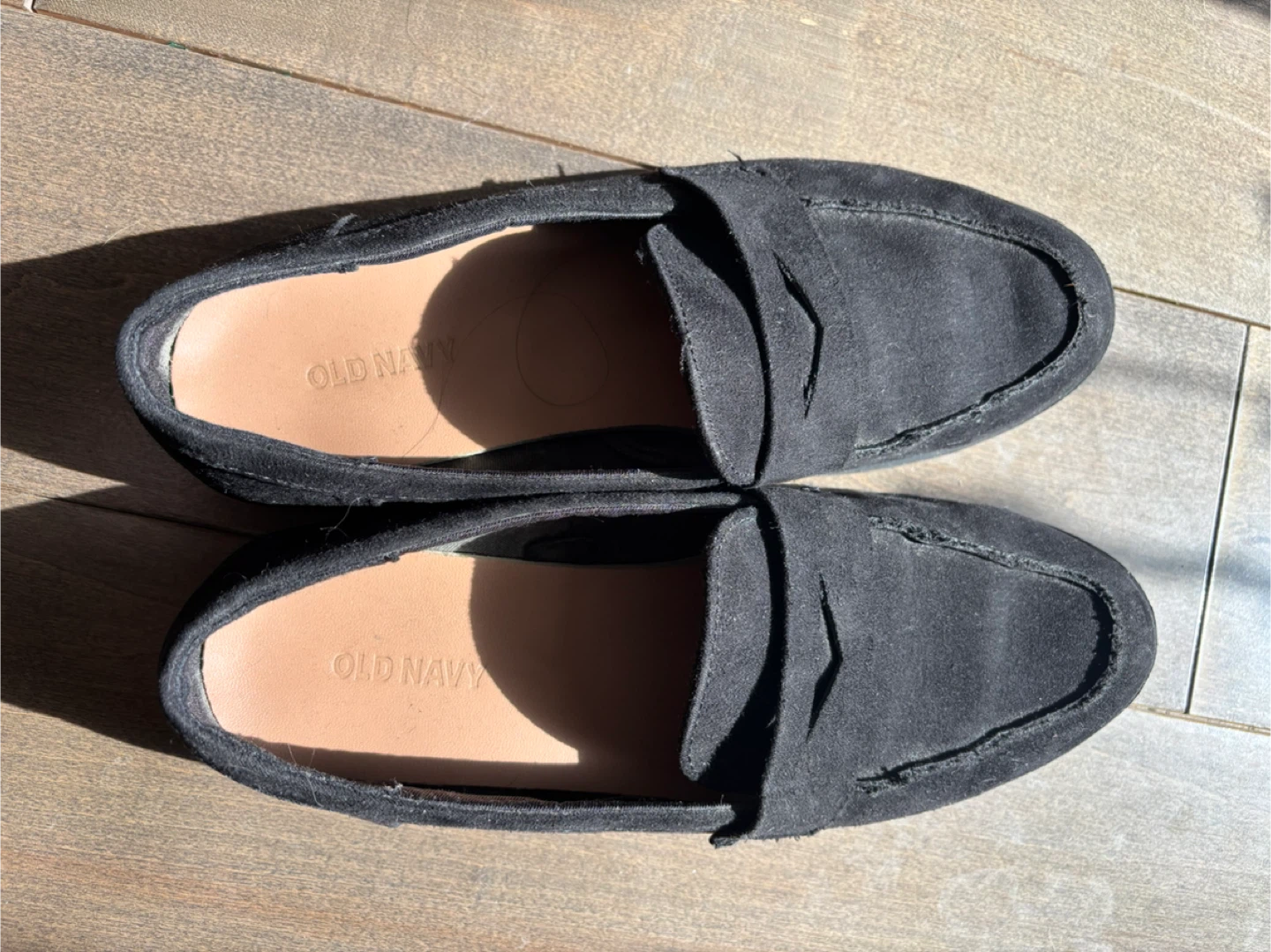 Old Navy Black Suede Loafers Size 7 - photo 5