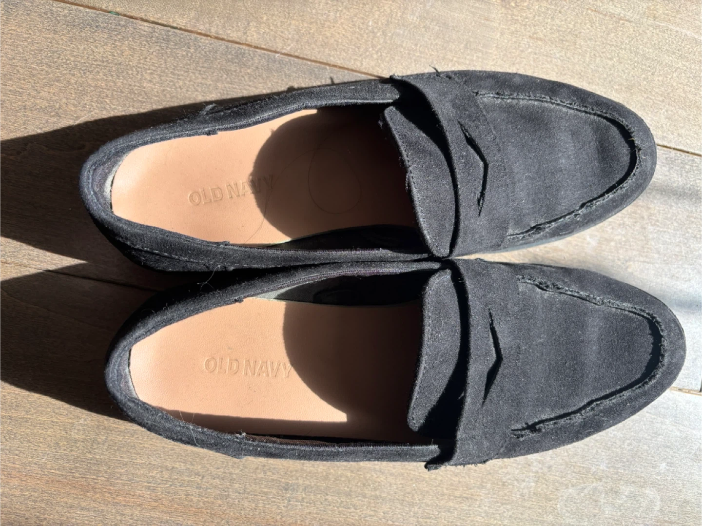 Old Navy Black Suede Loafers Size 7 - photo 4