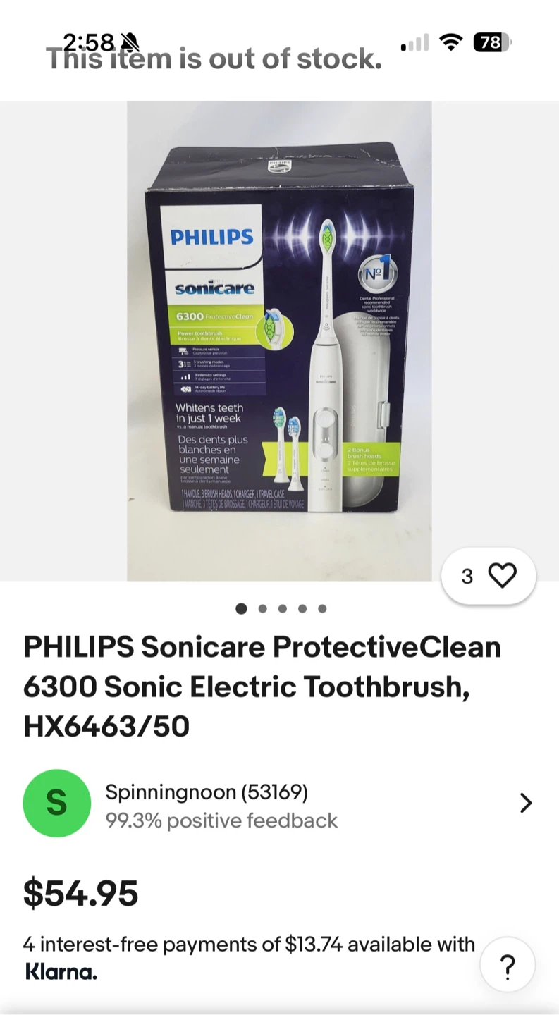 Philips Sonicare  6300 Electric Toothbrush HX6463/50 - photo 4