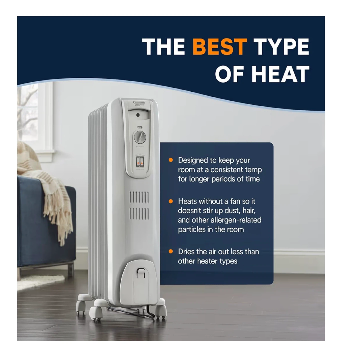 DeLonghi Oil-Filled Radiator Heater - photo 5