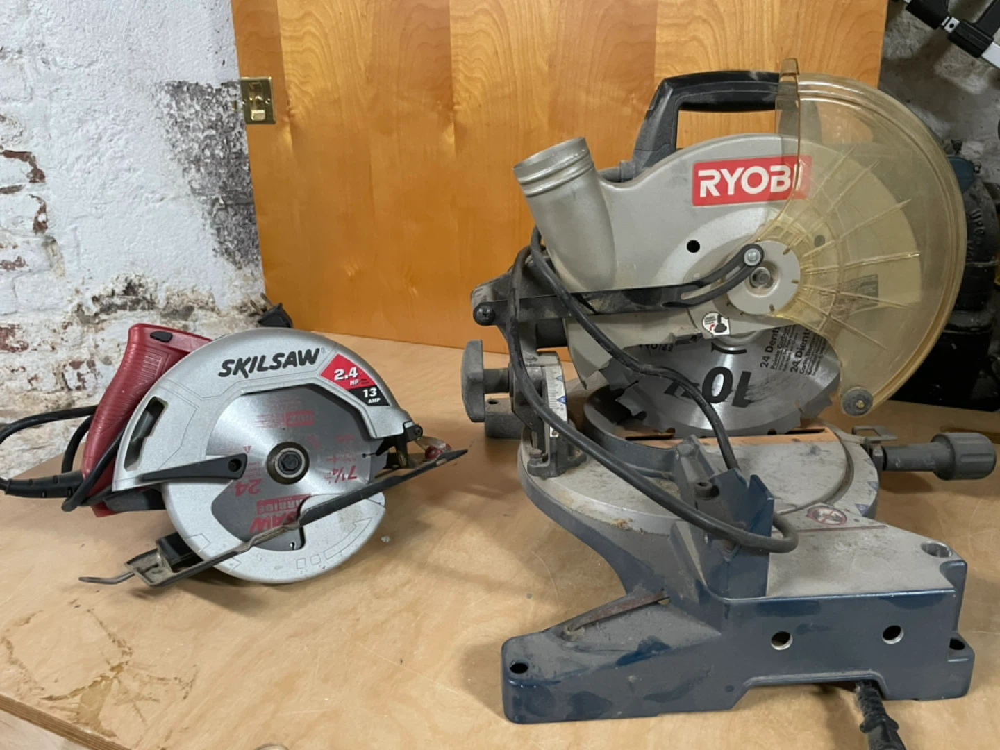 SKILSAW Circular Saw and RYOBI Miter Saw