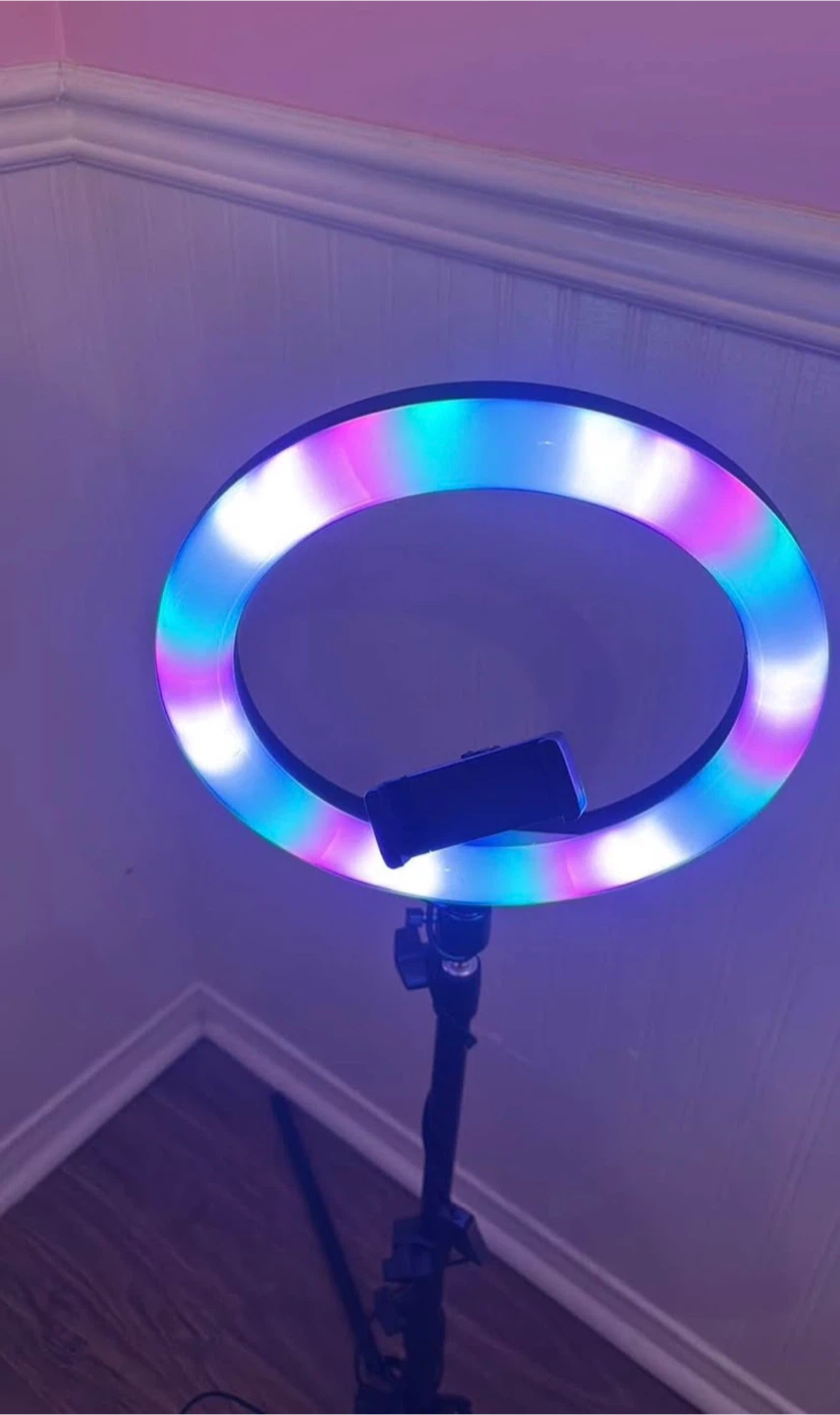 10" LED RGB Ring Light with Tripod and Phone Clip - photo 4