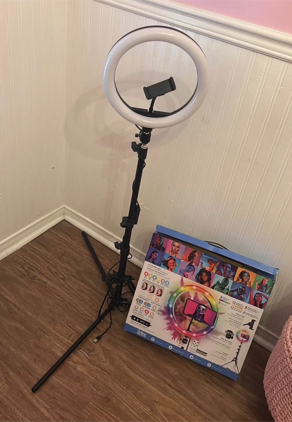 10" LED RGB Ring Light with Tripod and Phone Clip - photo 2
