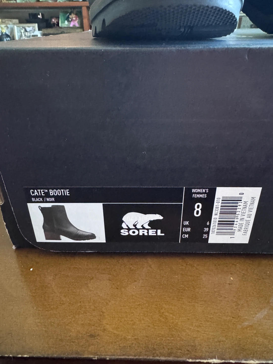 Sorel Cate Bootie Women's Black Leather Ankle Boots Size 8 - photo 2