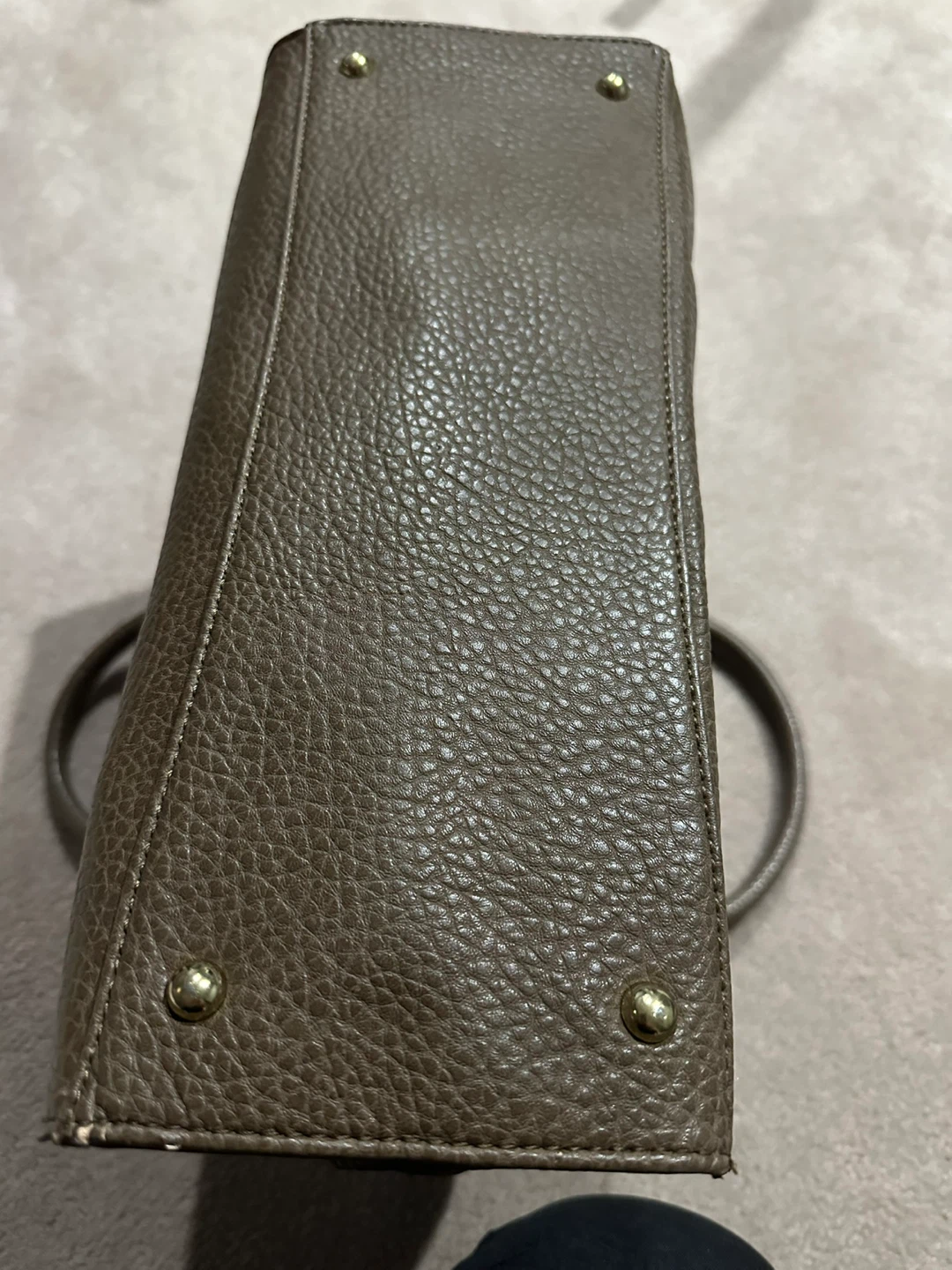David Jones Taupe Faux Leather Tote Bag with Strap - photo 5