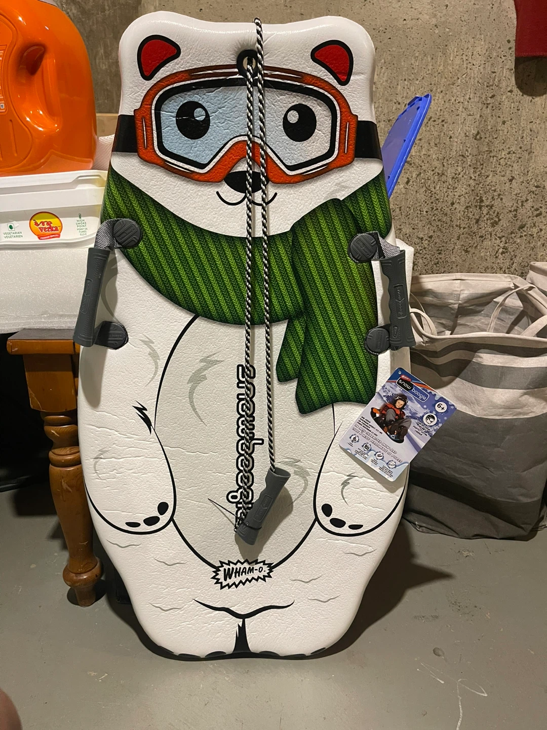 WHAM-O Snow Boogie Character Snow Sled - Polar Bear Design
