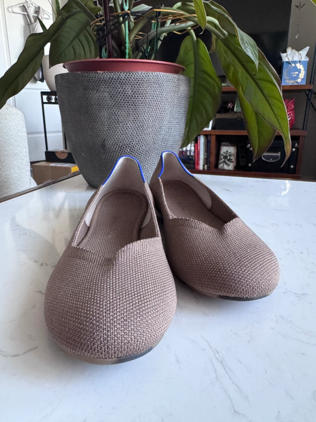 Rothy's The Point Flats Women's Size 8.5 Taupe Knit - photo 2