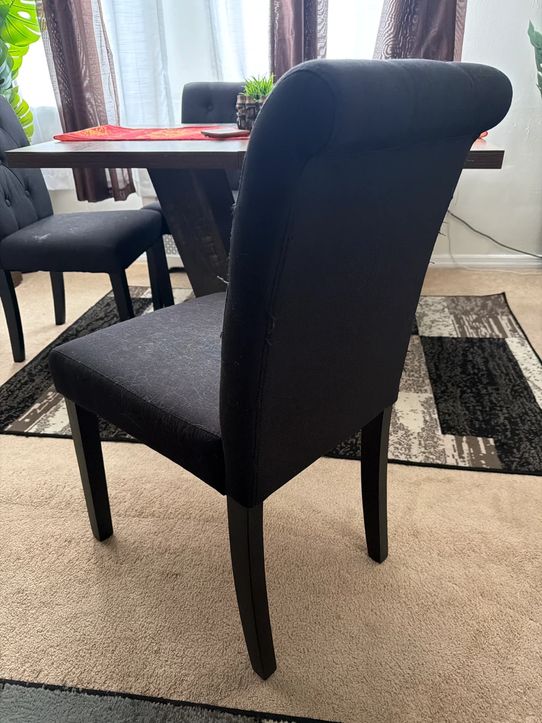 Black Upholstered Dining Chair - photo 3