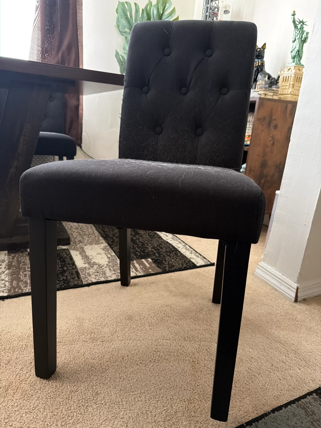 Black Upholstered Dining Chair - photo 2