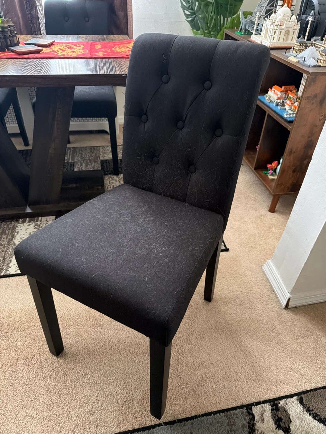 Black Upholstered Dining Chair