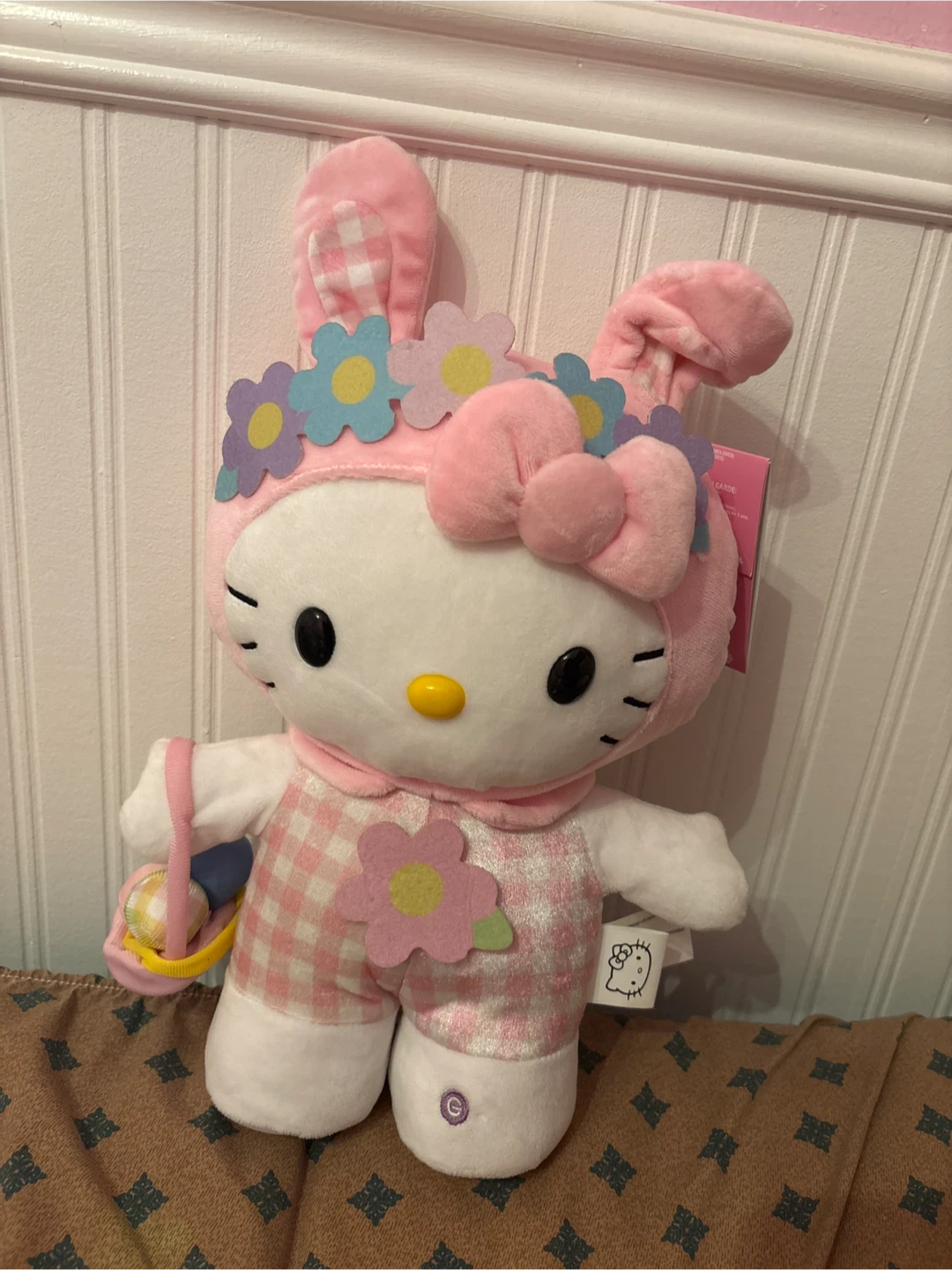 Sanrio Hello Kitty Plush Toy Bunny Easter Outfit