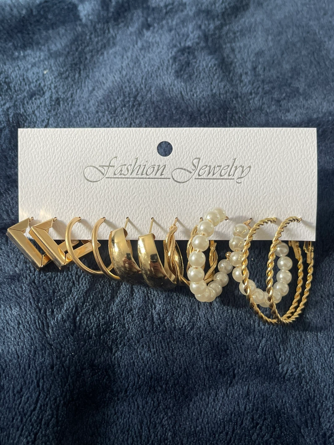 Set of 6 Fashion Hoop Earrings