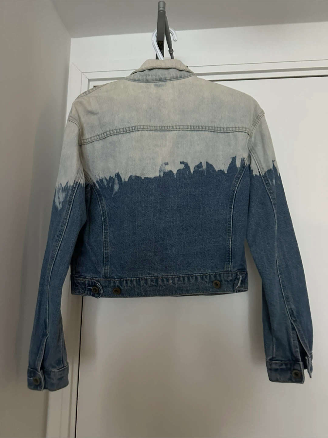 Denim Jacket - Blue and White Dip Dye - photo 2