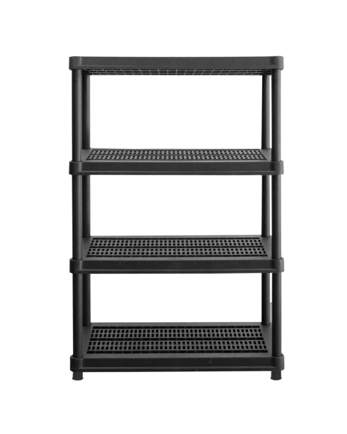 Berkley Jensen Black 4-Tier Plastic Shelving Unit - photo 2