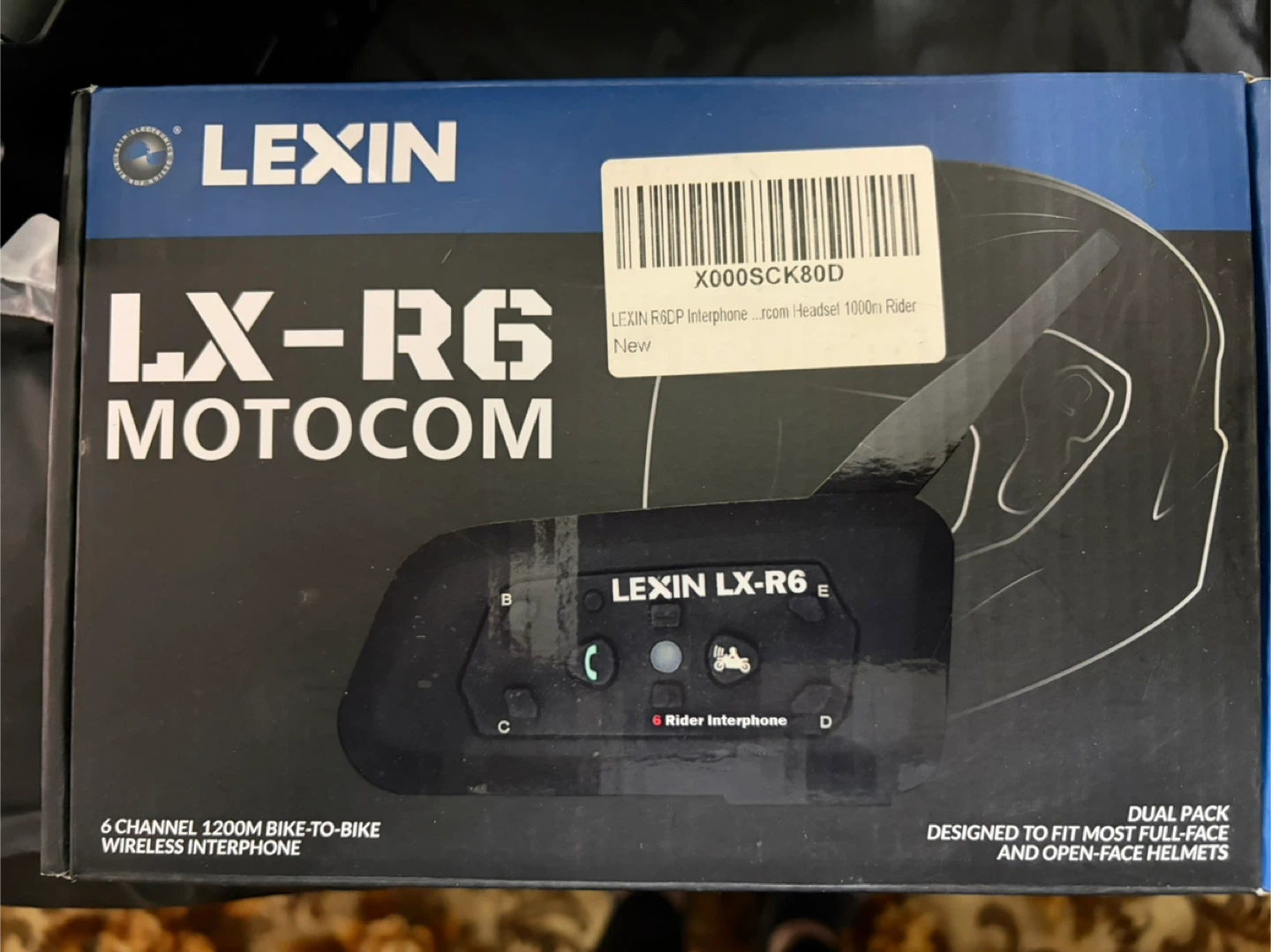 Lexin LX-R6 Motocom Dual Pack Wireless Intercom System
