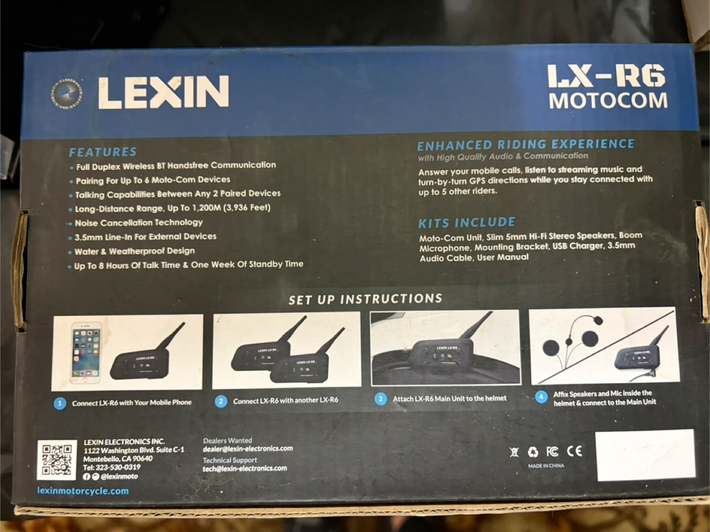 Lexin LX-R6 Motocom Dual Pack Wireless Intercom System - photo 3